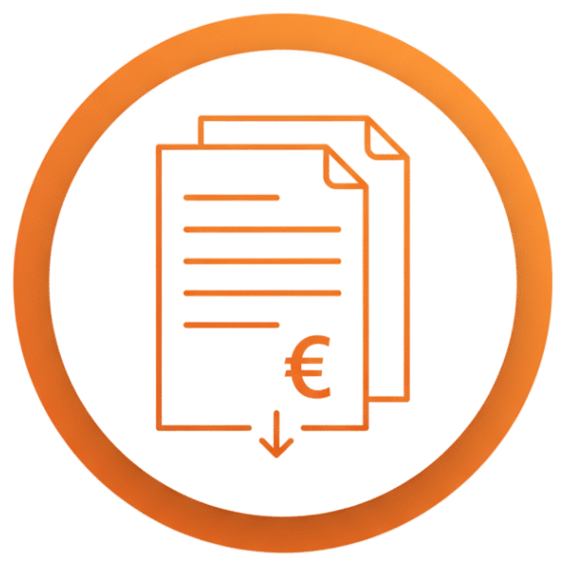http://Deux%20documents%20avec%20un%20symbole%20de%20l'euro%20et%20une%20flèche%20vers%20le%20bas,%20entourés%20d'un%20cercle%20orange.